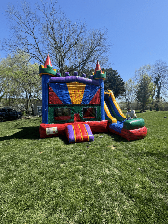 colors Bounce House W/Slide combo 18x20